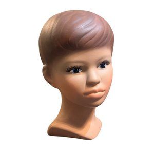 Vintage Holland Mold Head Bust Young Boy 7 1/2" Hand Painted